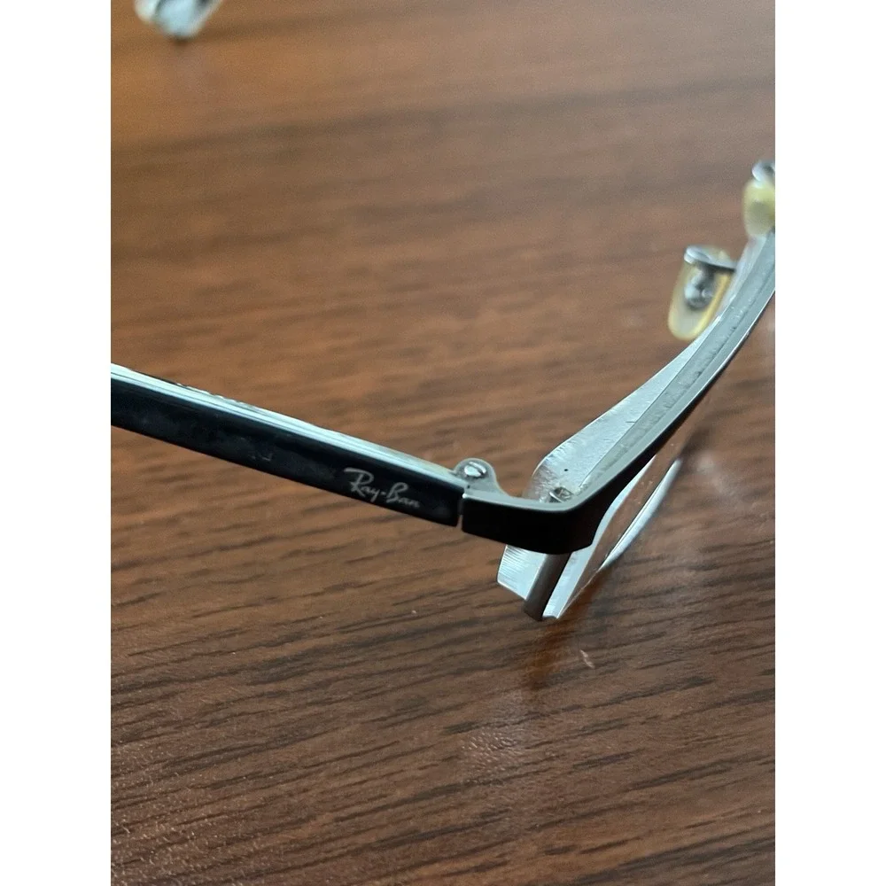 Ray Ban RB8633 1017 Black/Gray Titanium Rectangle Eyeglasses 54-17 140 Frames